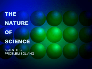 THE NATURE OF SCIENCE