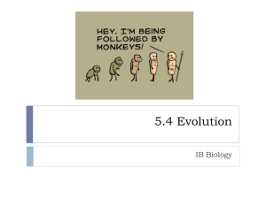 5.4 Evolution - PSimpsonBiology