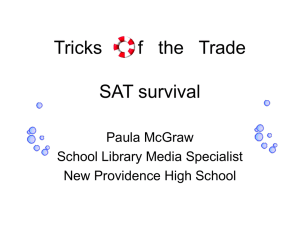 sat test taking tips - New Providence School District
