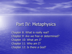Part IV: Metaphysics