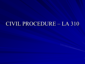 civil procedure – la 310 - johanson