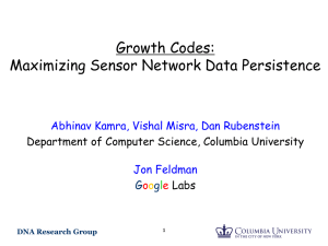 Growth Codes: Maximizing Sensor Network