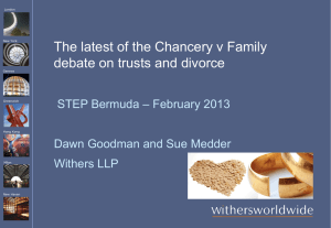 The latest of the Chancery v Family debate on trusts and divorce