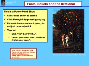 Beliefs, Facts and the Irrational