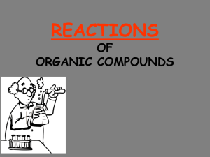 CHAPTER 2: REACTIONS OF ORGANIC COMPOUNDS