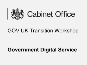 Presentation for agencies: welcome to GOV.UK transition