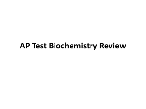 AP Test Biochemistry Review