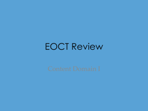 EOCT Review I