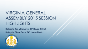 Virginia general assembly 2015 session highlights