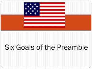 Six Goals of the Preamble