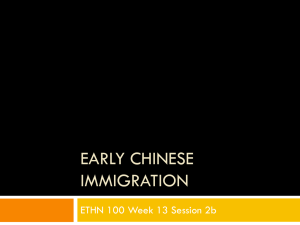 Early Chinese Immigration
