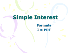 Simple Interest Notes