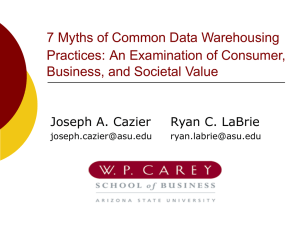 7 Myths of Common Data Warehousing Practices: An Examination of