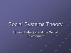 Social Systems Theory