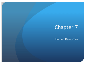 Human Resources Ch 7