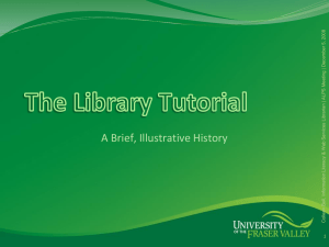 The Library Tutorial - LIBR 535, Instructional Role of the Librarian