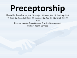 What is a preceptor? - Knowledge Bank