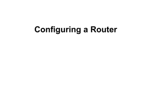 Intro to Router Configuration