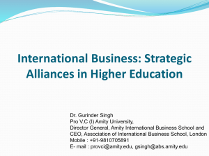 Strategic Alliance in Higher Education