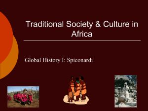 Traditional Society & Culture in Africa