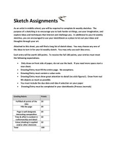 Sketch Assignments & Schedule