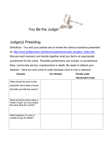 You Be the Judge! Judge(s) Presiding: Directions: You and your