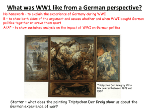 What was WW1 like from a German perspective?