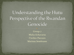 Hutu Perspective of the Rwandan Genocide - GII-2010