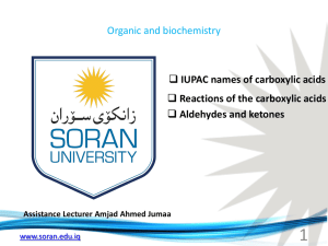 Assistance Lecturer Amjad Ahmed Jumaa IUPAC names of