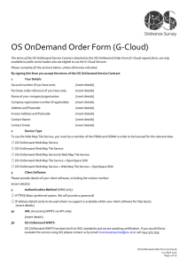 OS OnDemand Order Form (G-Cloud)