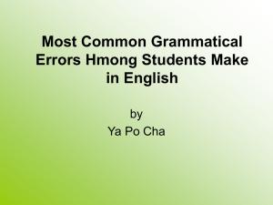 The Most Common Grammar Mistakes Hmong Students Make