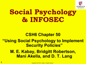 Social Psychology & INFOSEC