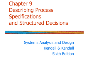 Chapter 11 Describing Process Specifications and Structured