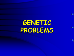 genetic problems - Biology Junction