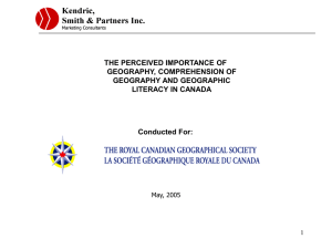 Survey report - Canadian Geographic Education