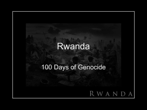 Genocide in Rwanda PowerPoint