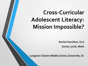 Cross-Curricular Adolescent Literacy: Mission Impossible?