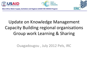 Update on Knowledge Management Capacity Building