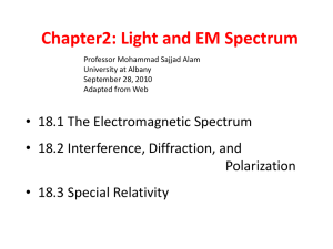 PPT: Light and Elecromagnetic Spectrum