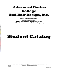 School Catalog - Advanced Barber College