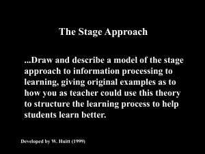 Information Processing: Stage Theory