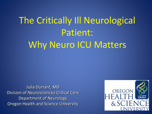 Why Neuro ICU Matters - Oregon Health & Science University