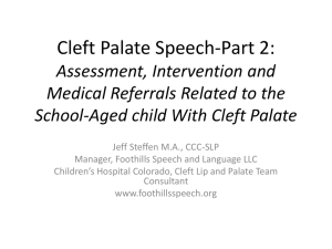 Cleft Palate Speech-Part 2 - Metro Speech Language Network