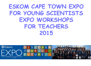 Teacher presentation - Cape Town Expo for Young Scientists