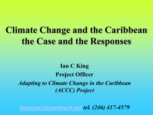 Climate Change and the Caribbean's Respons to its Impacts