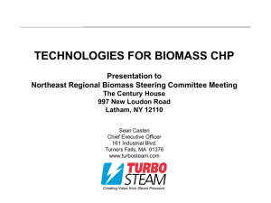 Technologies for Biomass CHP - Recycled Energy Development