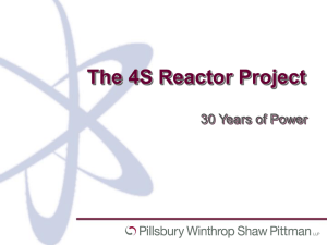 Certifying the Design of the 4S Reactor