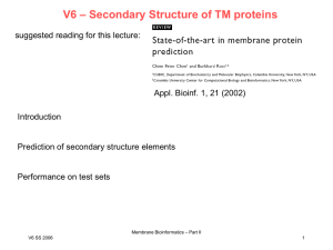 V6-SecondaryStructur.. - Chair of Computational Biology