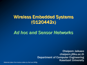 Ad hoc and Sensor Networks - Department of Computer Engineering