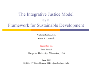 The Integrative Justice Model as a Framework